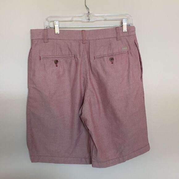 Shorts Men’s IZOD flat Front shorts 32 Light Red - Picture 4 of 15